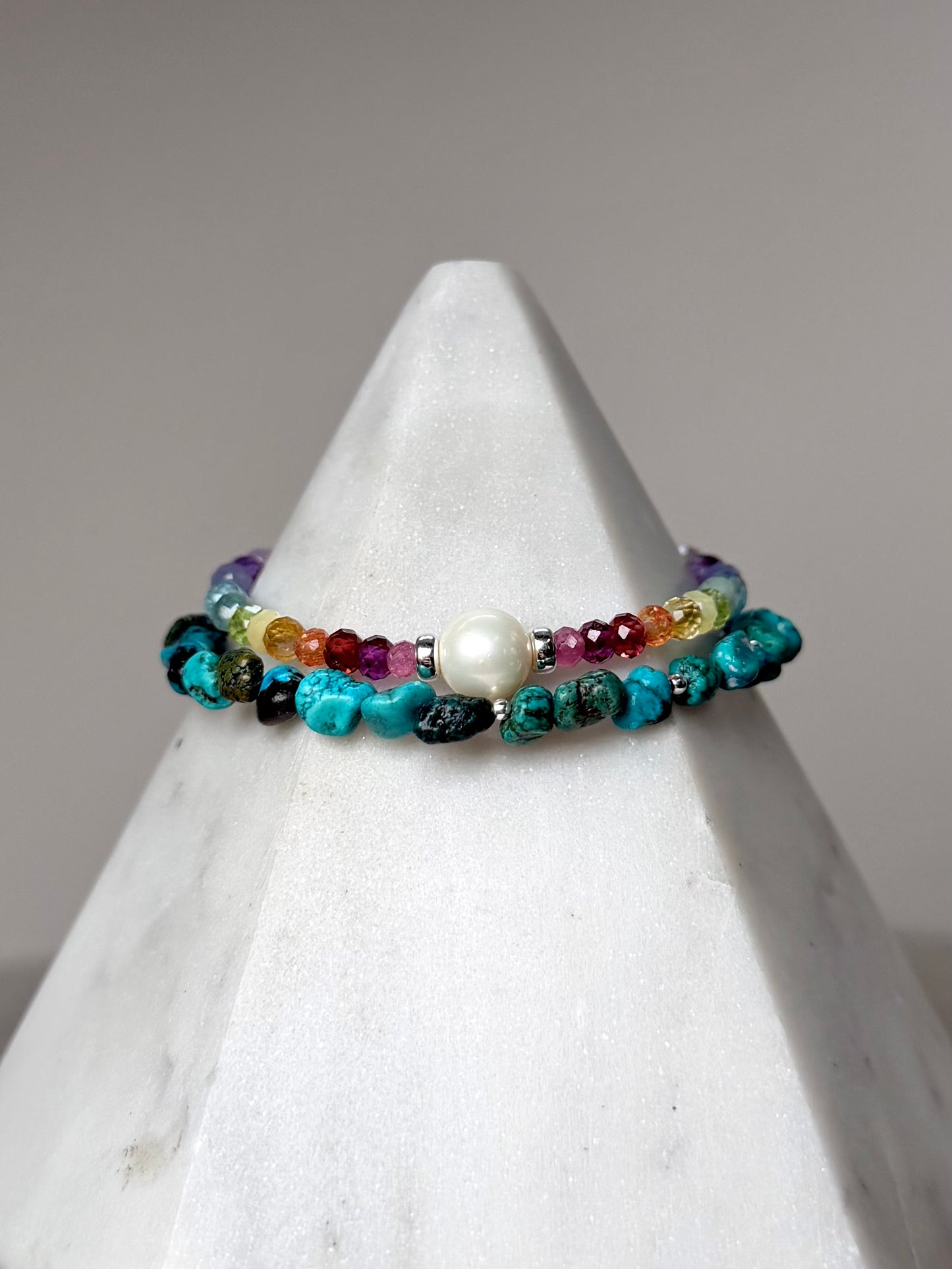 Raw Turquoise Bracelet | Sterling Silver