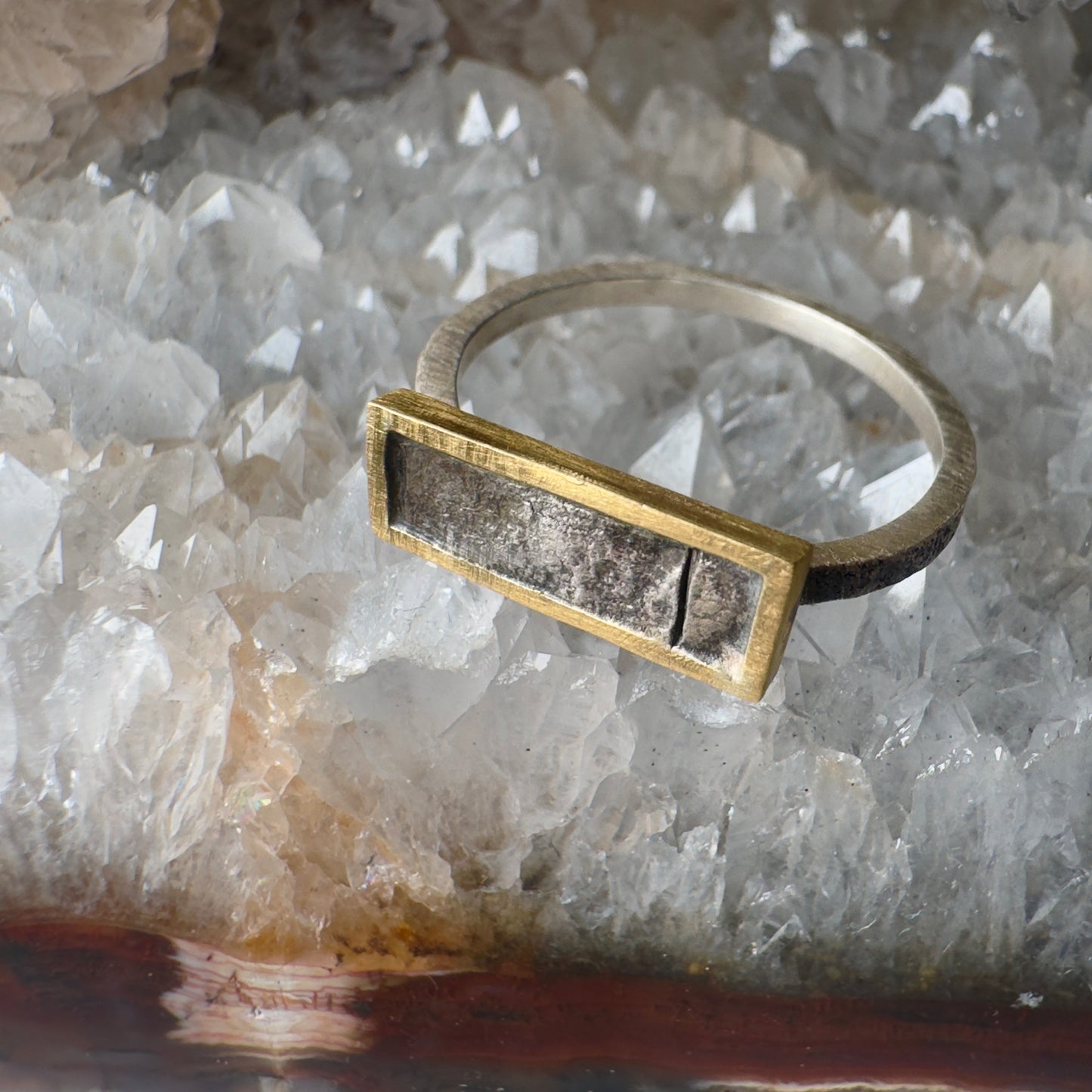 Granite Texture Signet Ring