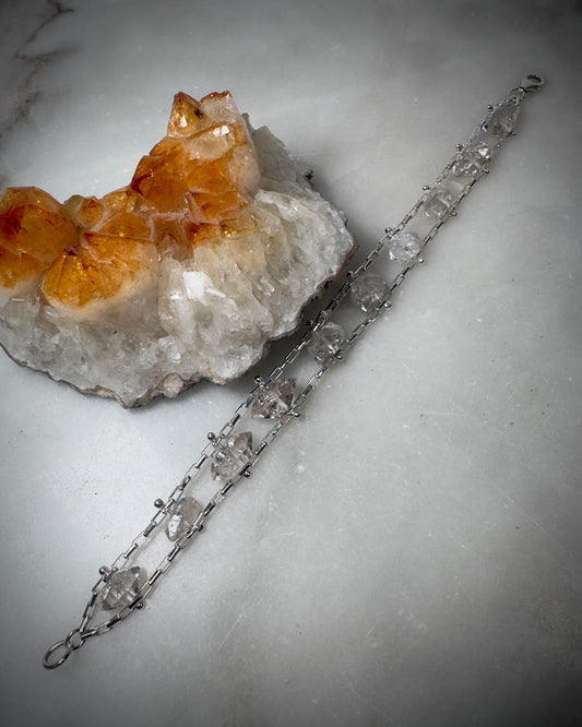 Quartz Crystal Bracelet in Sterling Silver