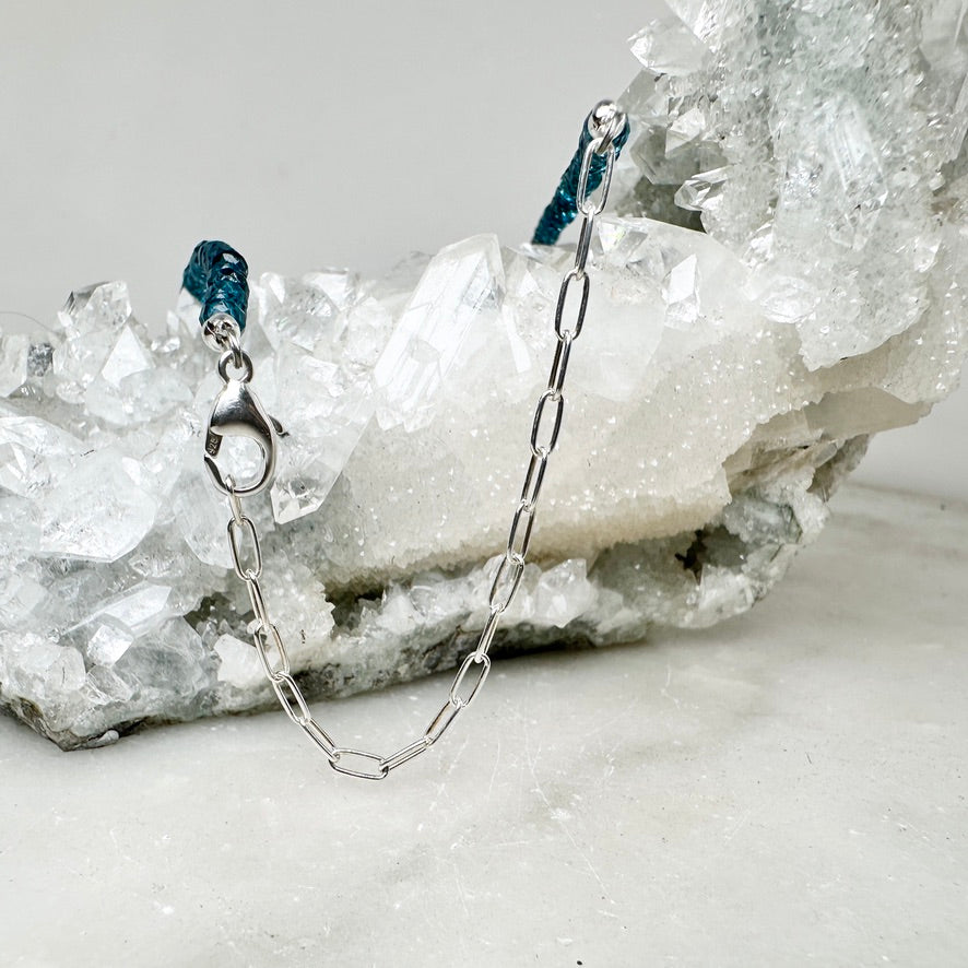 London Blue Topaz Beaded Necklace | Sterling Silver