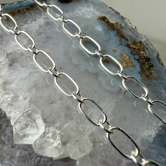 Long & Short Paperclip Chain | Sterling Silver