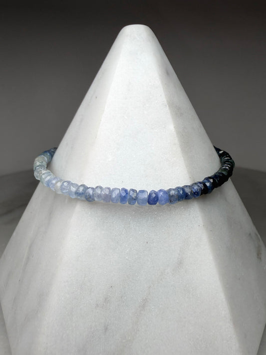 Blue Sapphire Ombre Bracelet | Sterling Silver