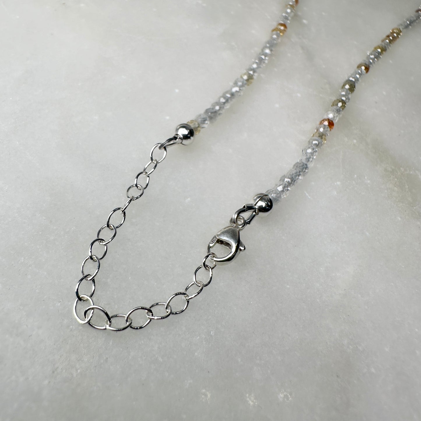 Natural Zircon Necklace | Sterling Silver