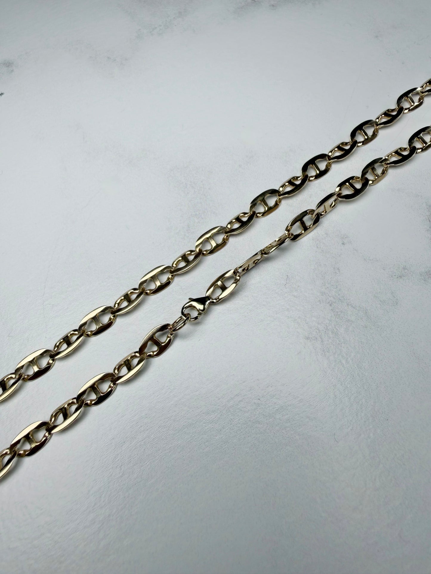 Anchor Chain Necklace | 14k Yellow Gold | LUX FORGE Legacy Collection