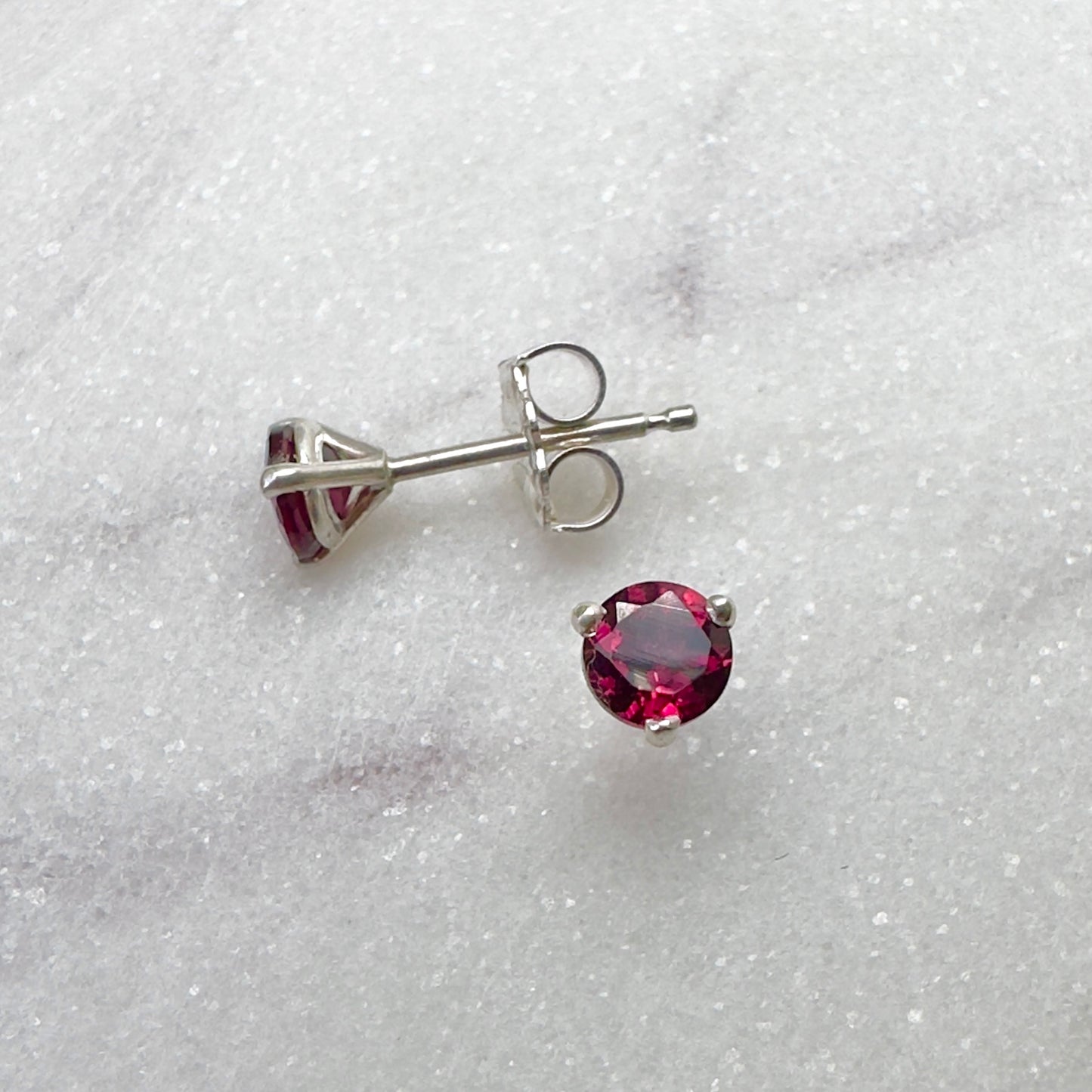 Gemstone Stud Earring: 3 Prong ‘Cocktail’ Style Setting