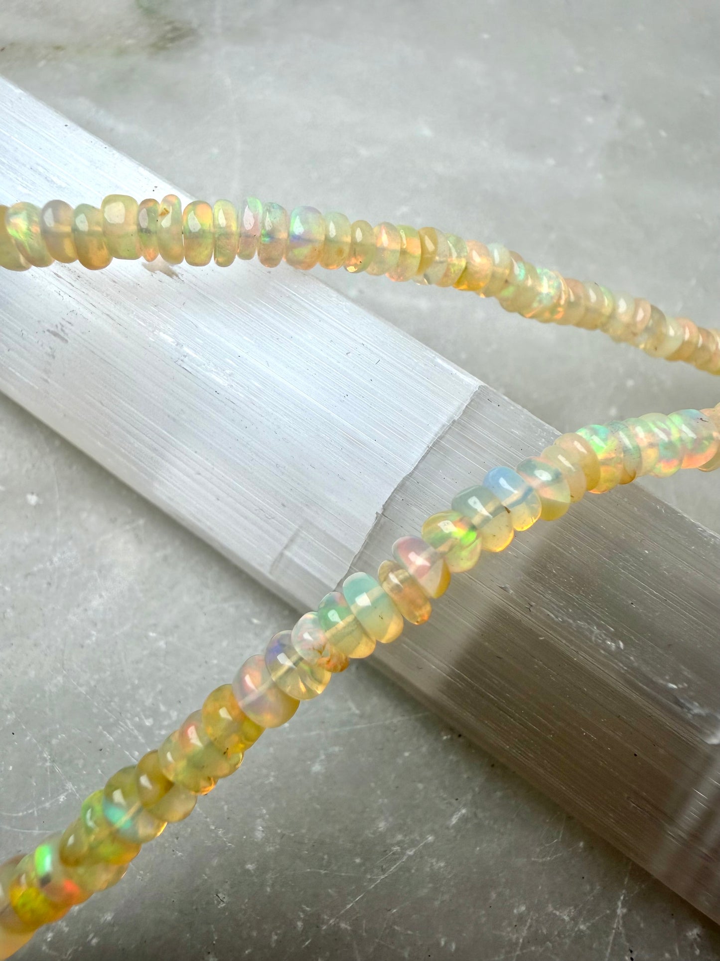 Golden Ethiopian Opal Necklace | Sterling Silver