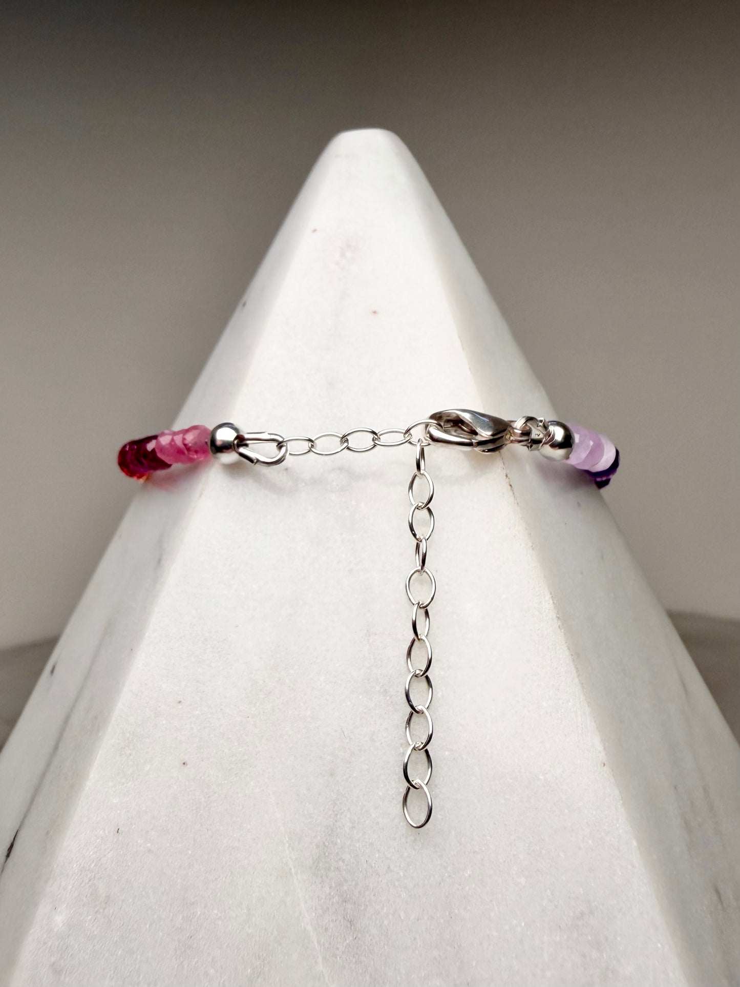 Lapis Lazuli & Rainbow Gemstone Bracelet | Sterling Silver