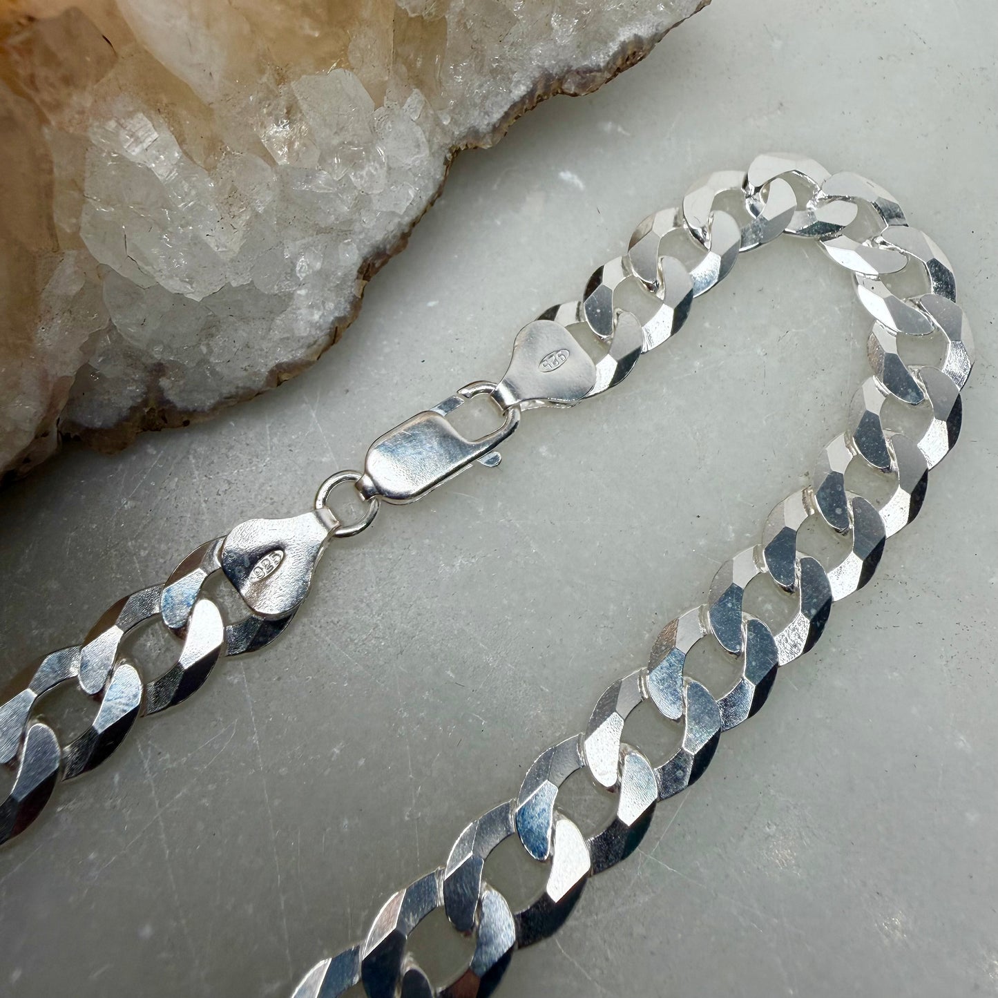 Curb Link Chain | 8mm Wide | Sterling Silver