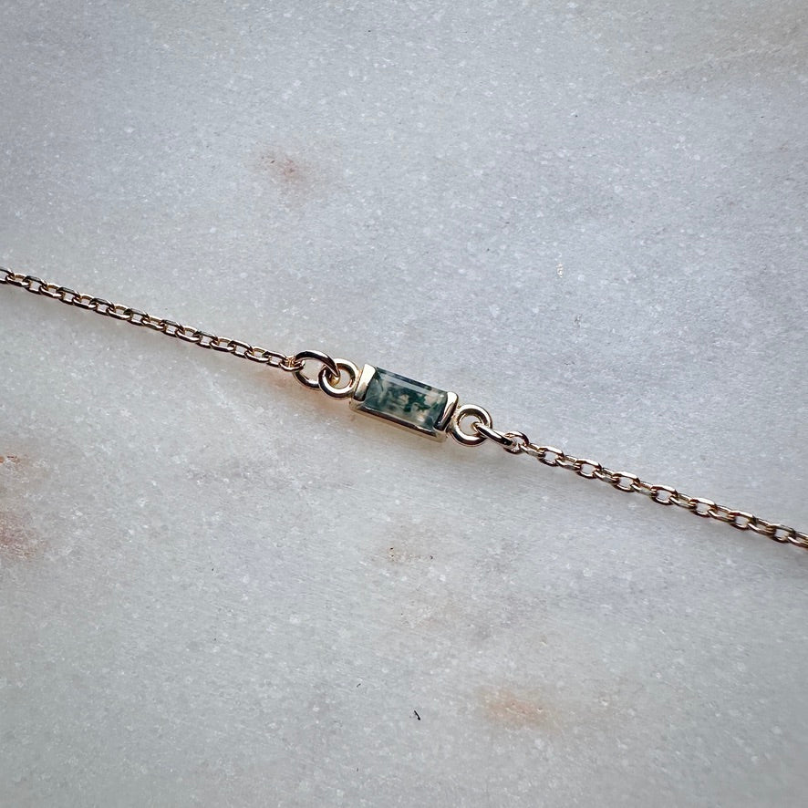 Stackable Gemstone Solitaire Bracelets | 14k Yellow Gold
