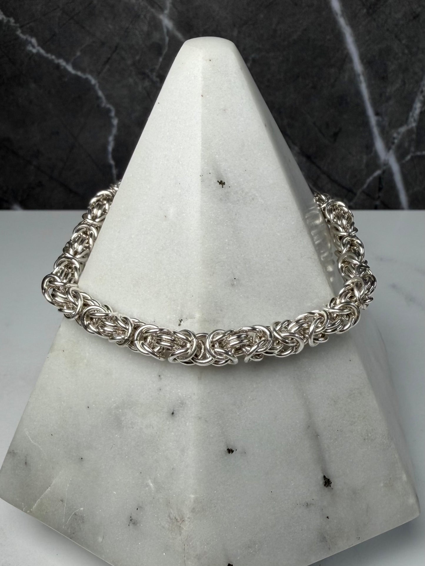 Round Byzantine Chain Bracelet | Sterling Silver | LUX FORGE Legacy Collection