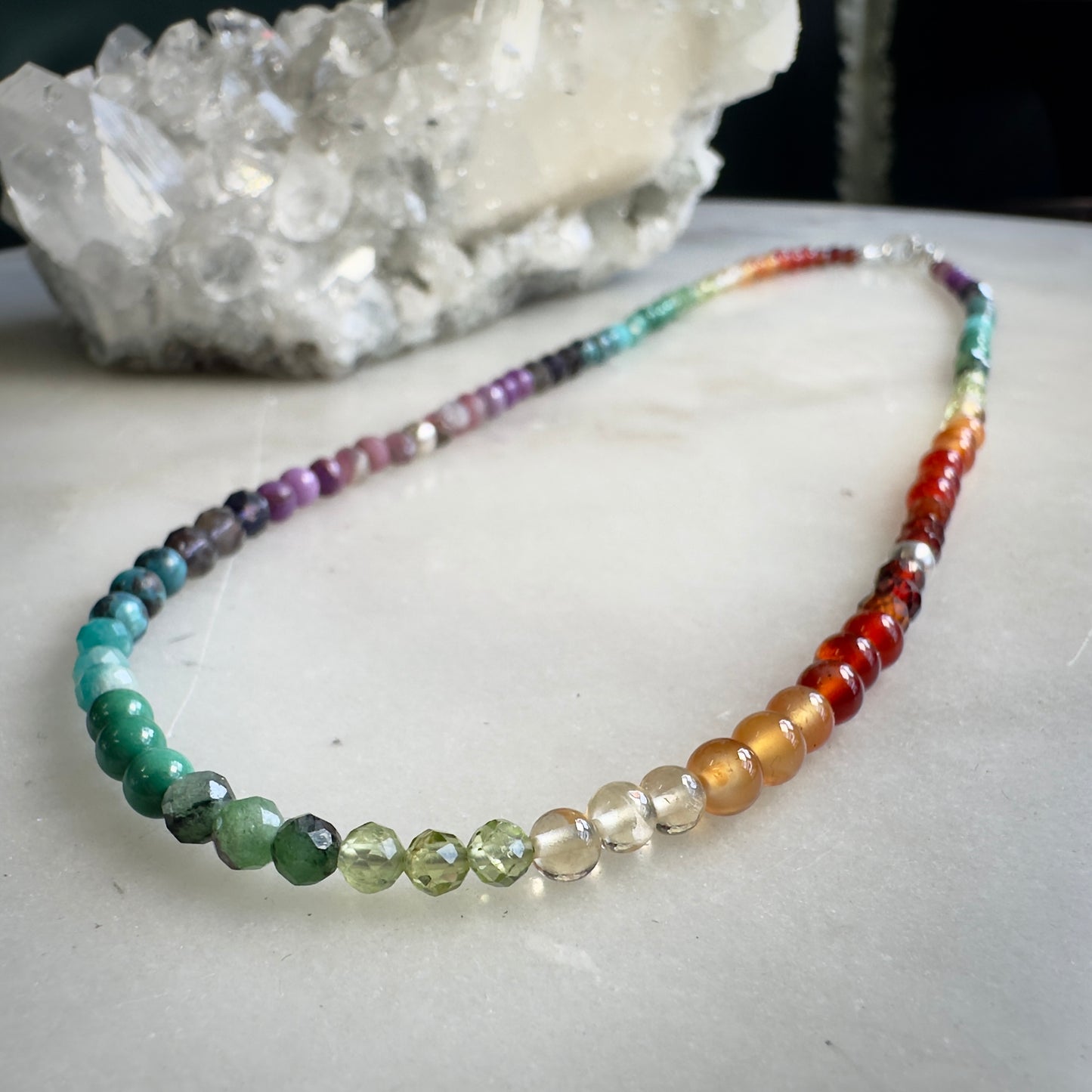 Rainbow Gemstone Necklace