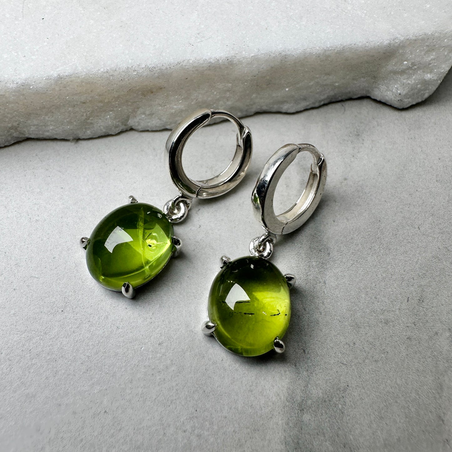 Peridot Dangle Earrings | Sterling Silver