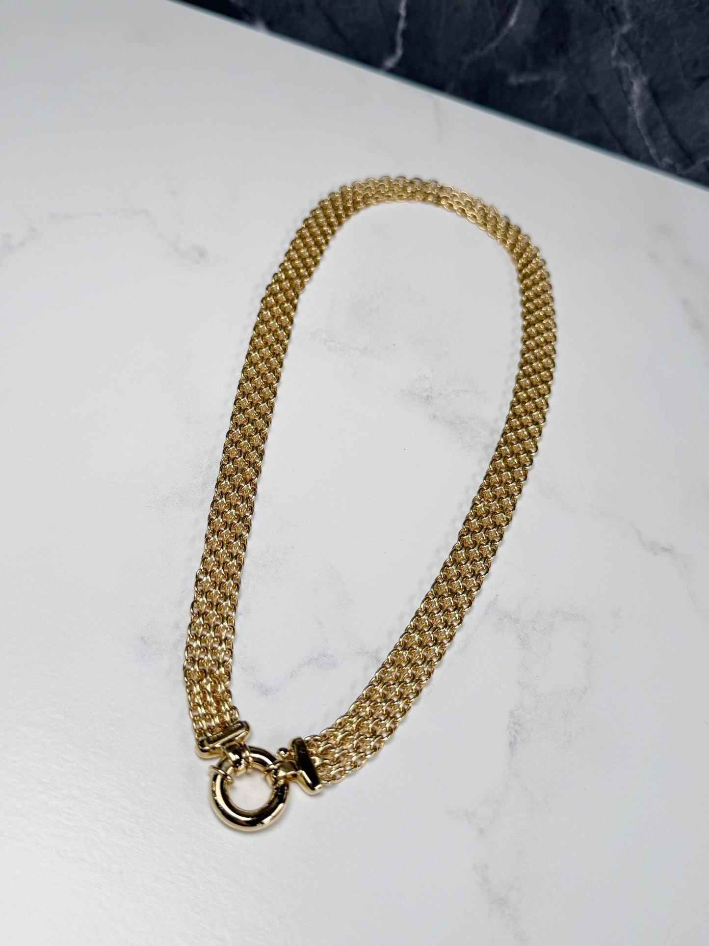 Bismarck Statement Necklace | 18k Yellow Gold | LUX FORGE Legacy Collection