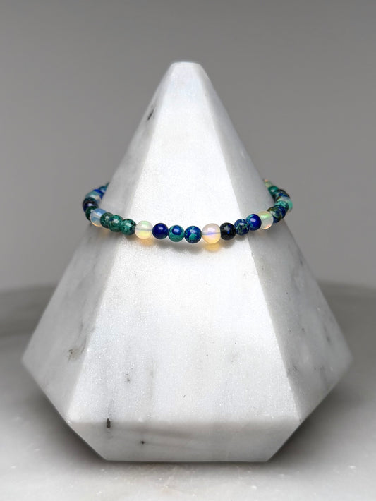 Azurite & Opal Bracelet | Sterling Silver