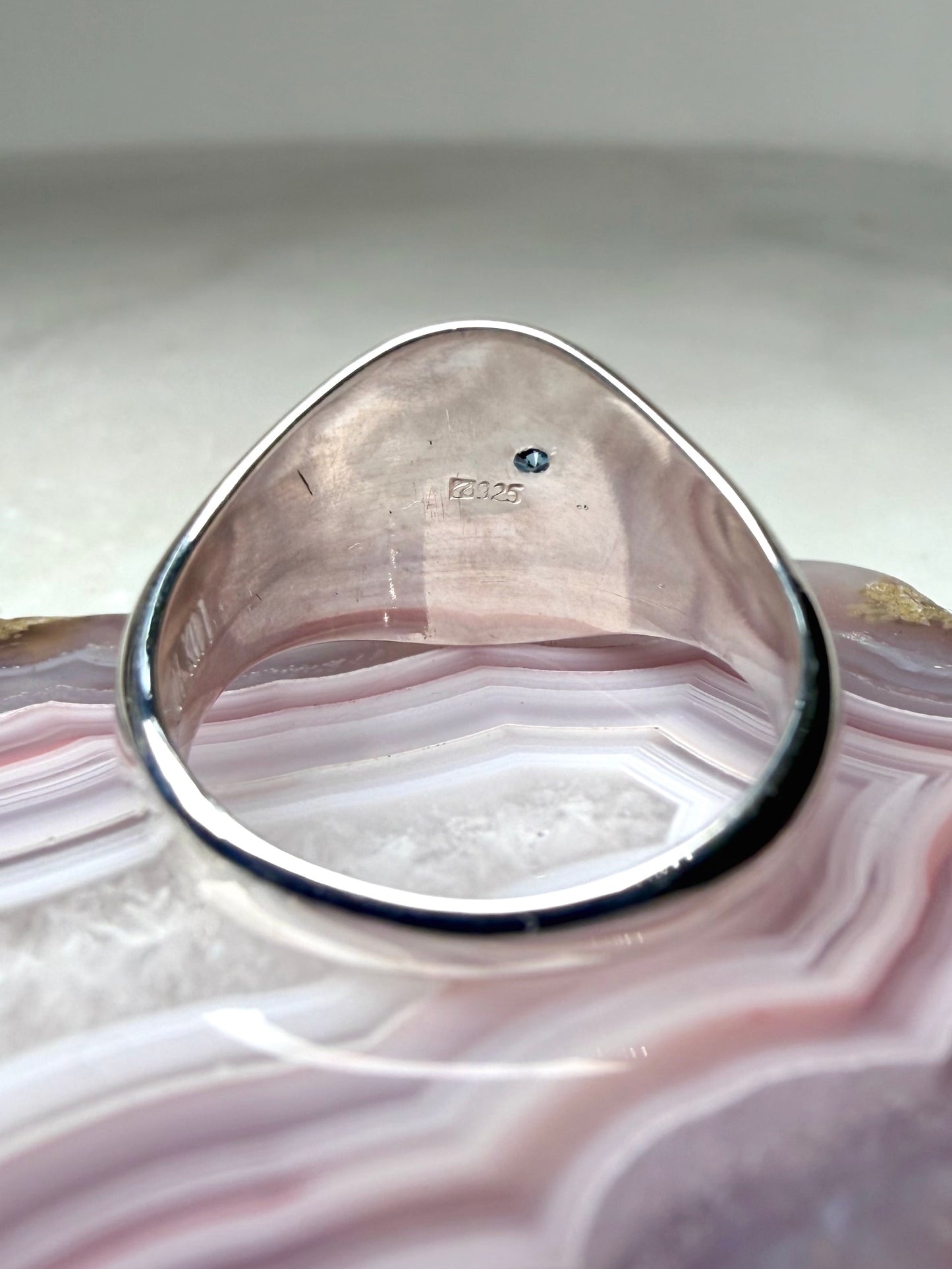 Celestial Signet Ring with Sapphire | Sterling Silver
