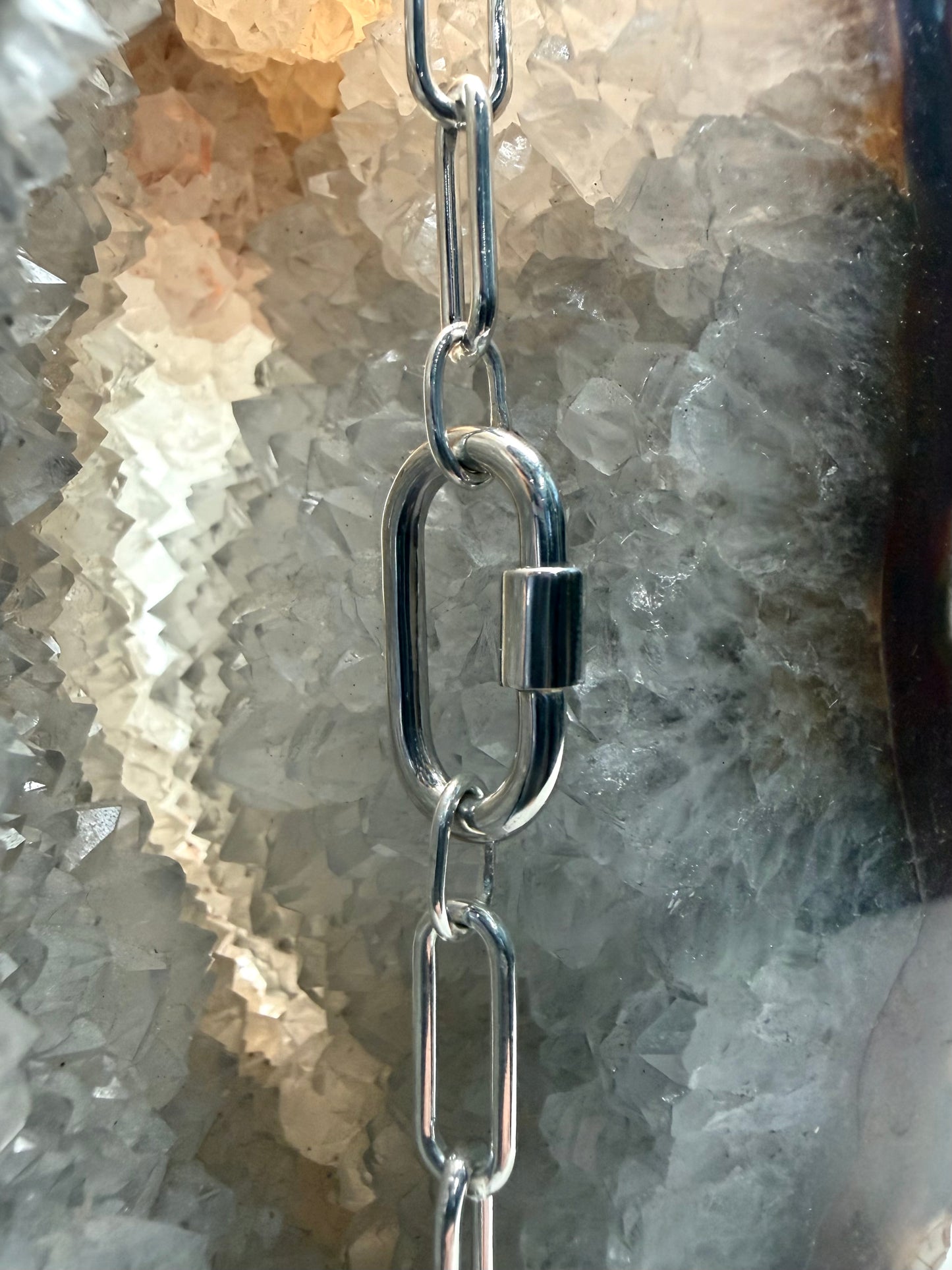 Carabiner Paperclip Chain Necklace | Sterling Silver