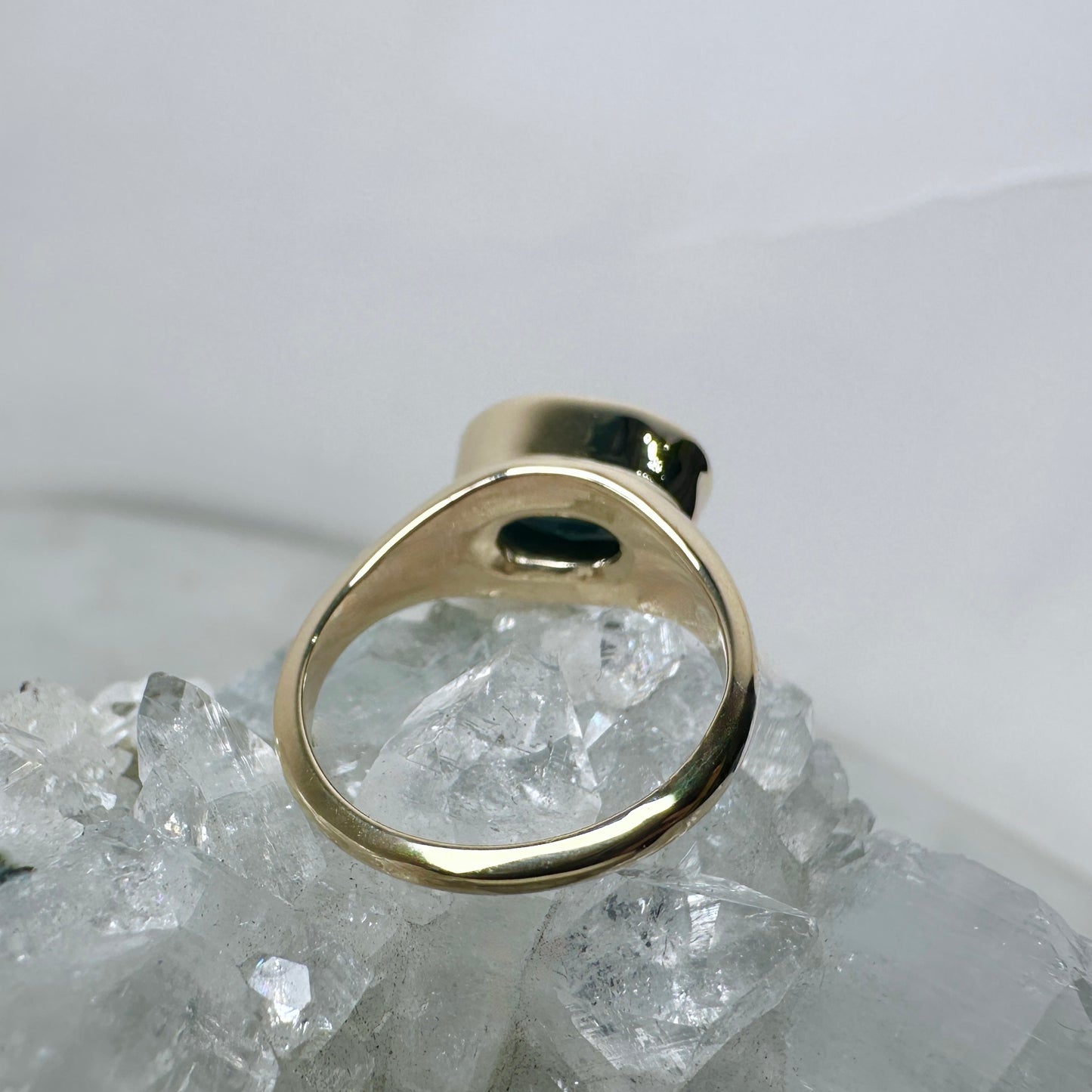 Indigo Silk Sapphire Ring | 14k Yellow Gold