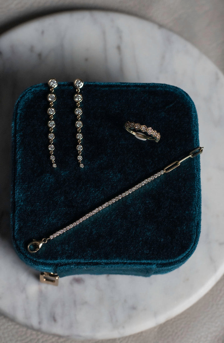 Geometric Lab Grown Diamond Ring | 14k Yellow Gold