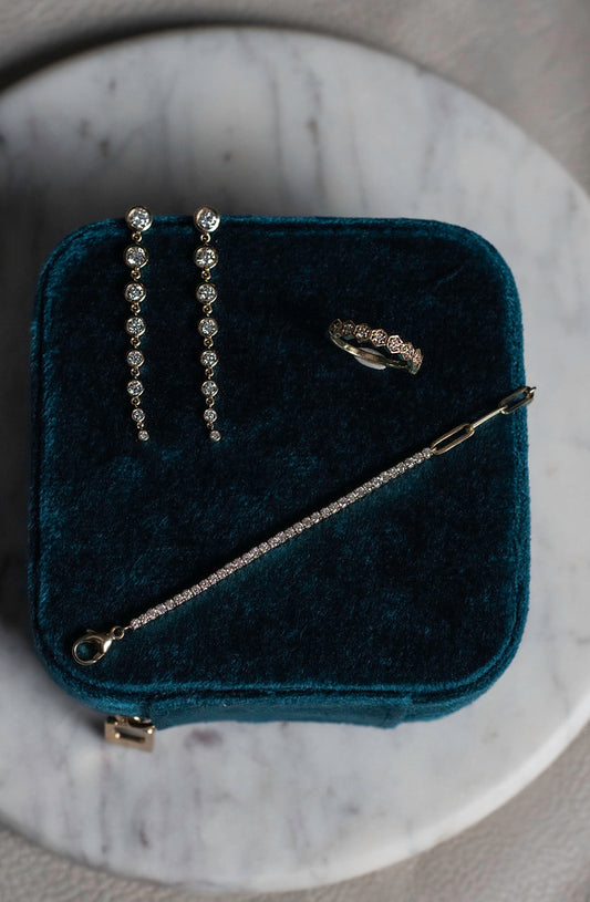 Geometric Lab Grown Diamond Ring | 14k Yellow Gold