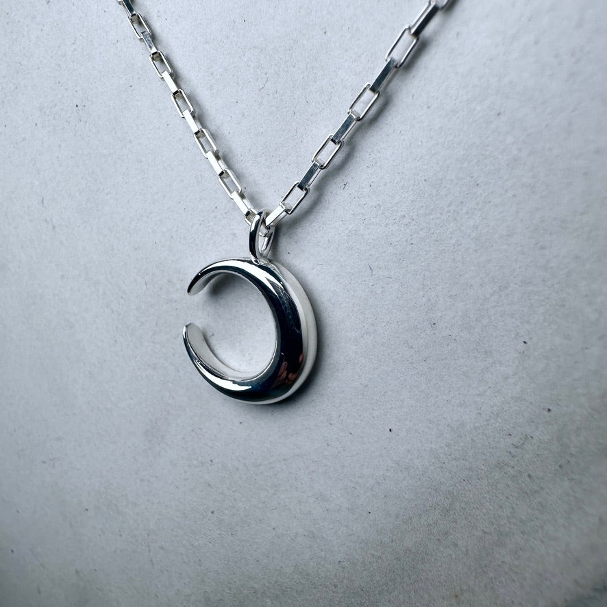 Crescent Moon Charm | Sterling Silver