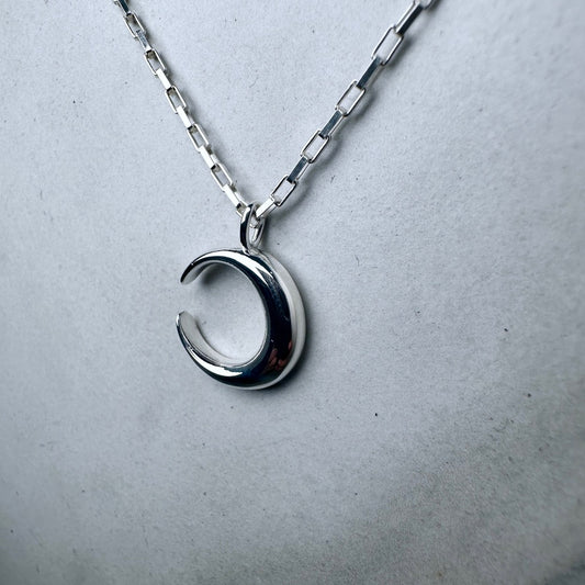 Crescent Moon Charm | Sterling Silver