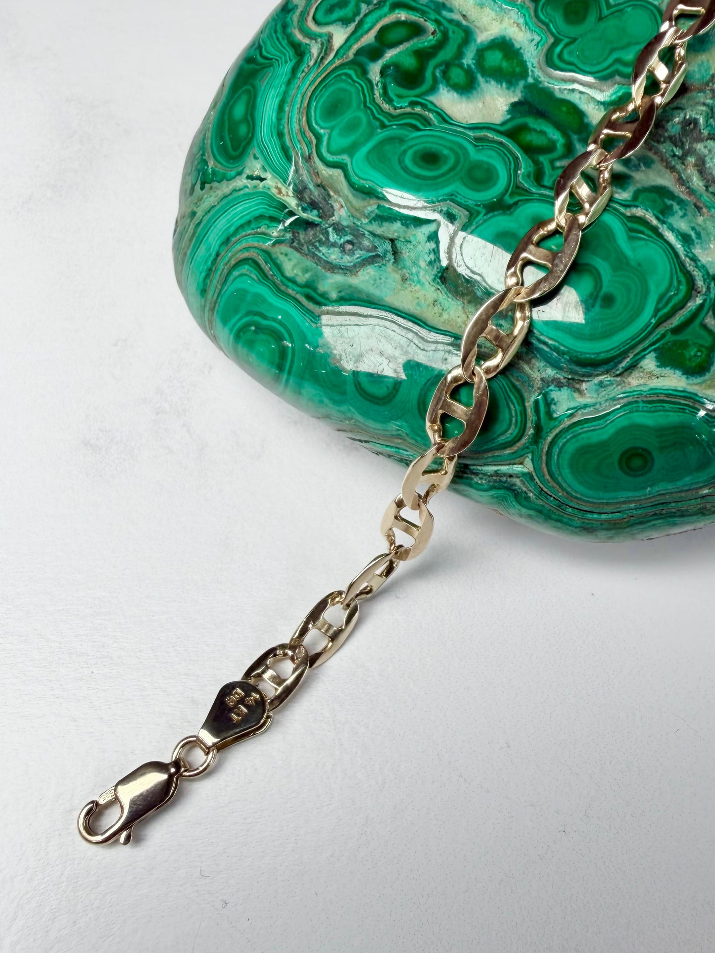 Anchor Chain Bracelet | 14k Yellow Gold | LUX FORGE Legacy Collection