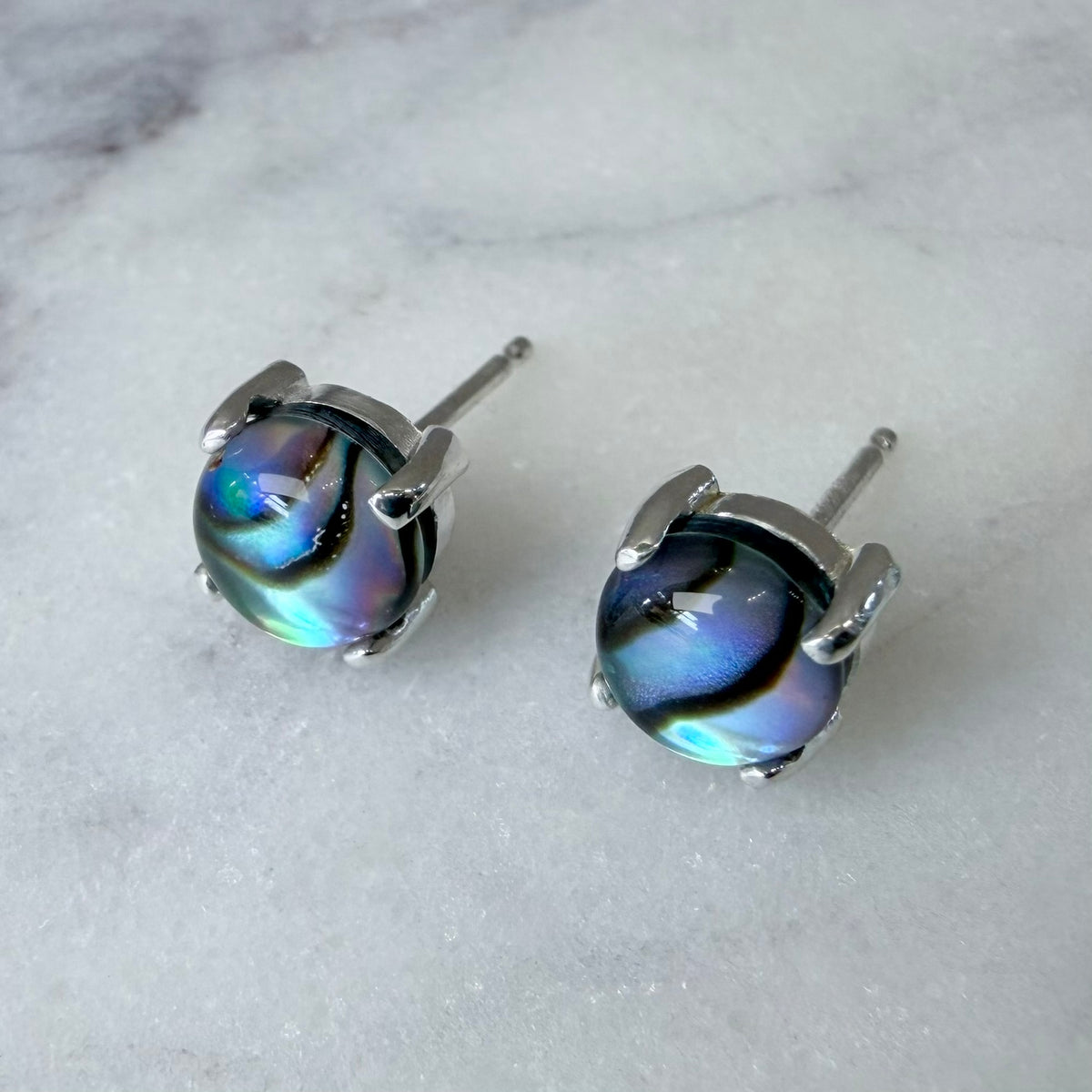 Abalone Stud Earrings | Sterling Silver