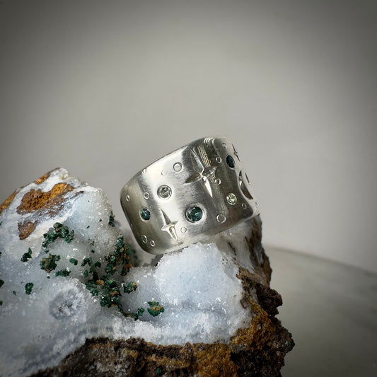 Sapphire Constellation Ring