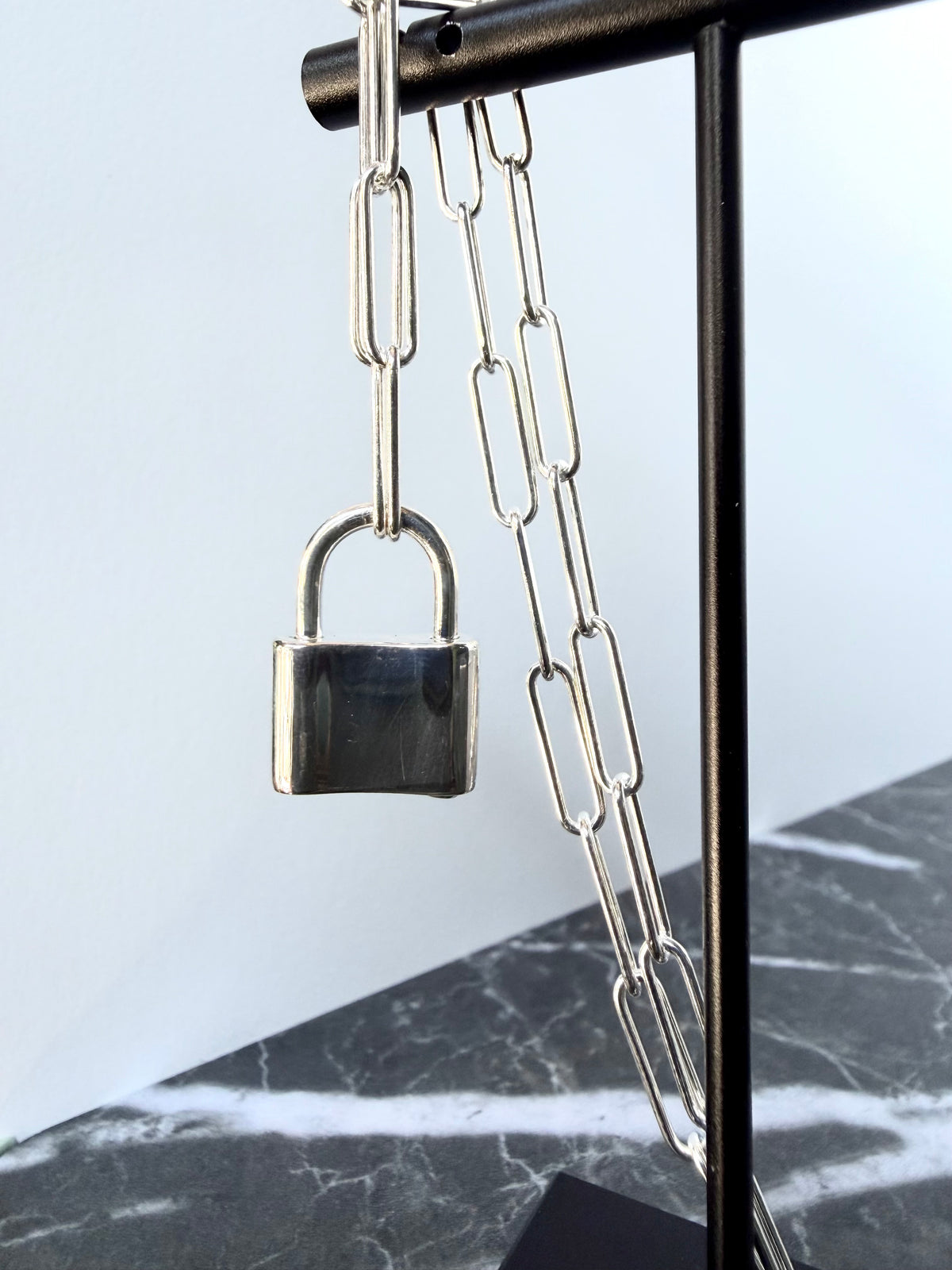 Padlock Necklace | Sterling Silver