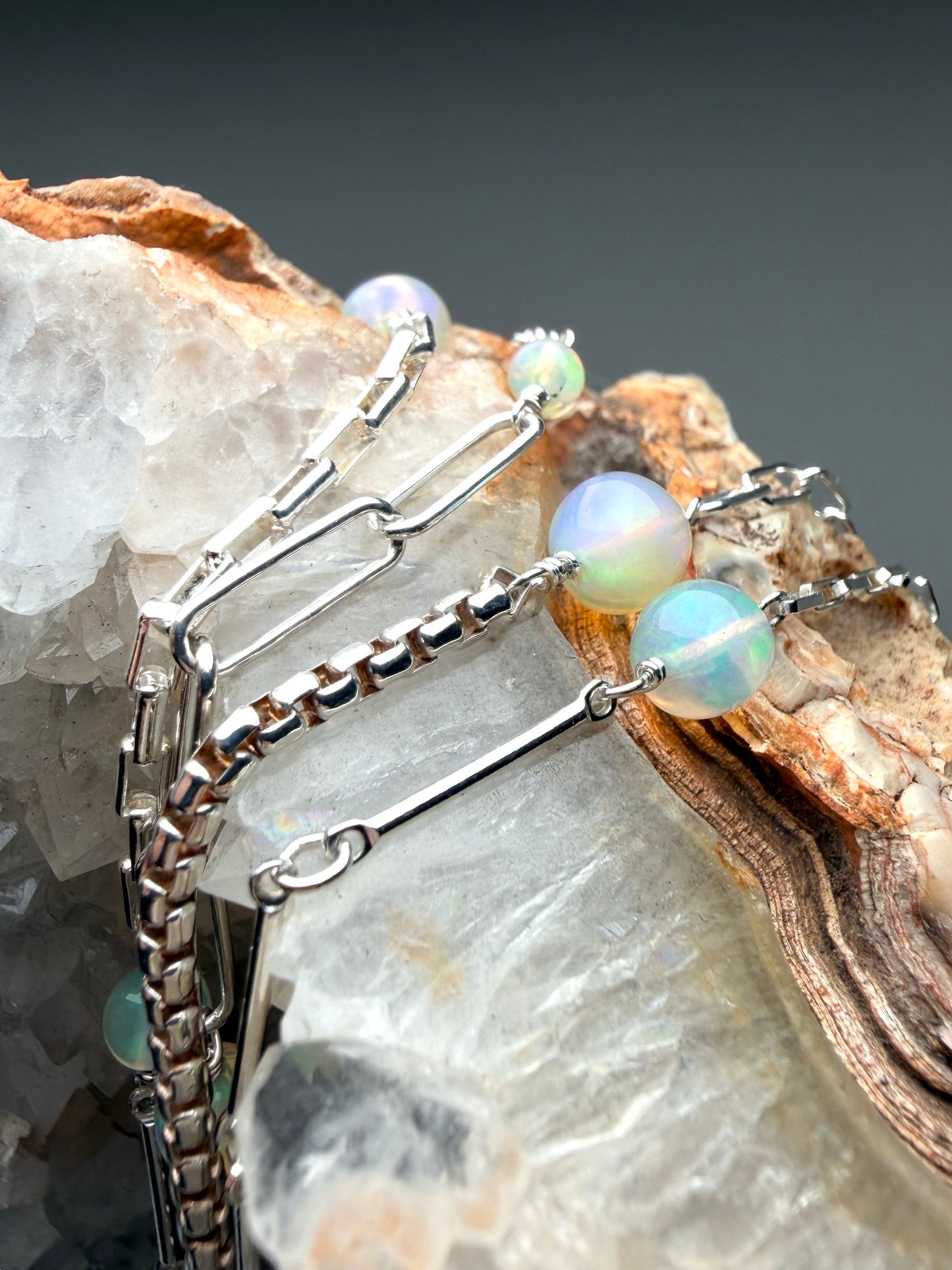 Opal Patchwork Necklace | Sterling Silver