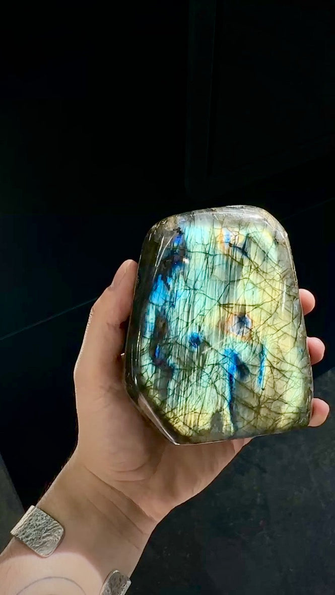 Yellow Labradorite Polished Freeform | Small Sized