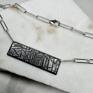 Aletay Meteorite Necklace | Sterling Silver