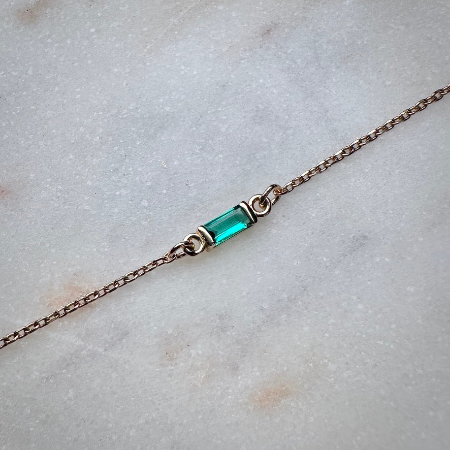 Stackable Gemstone Solitaire Bracelets | 14k Yellow Gold