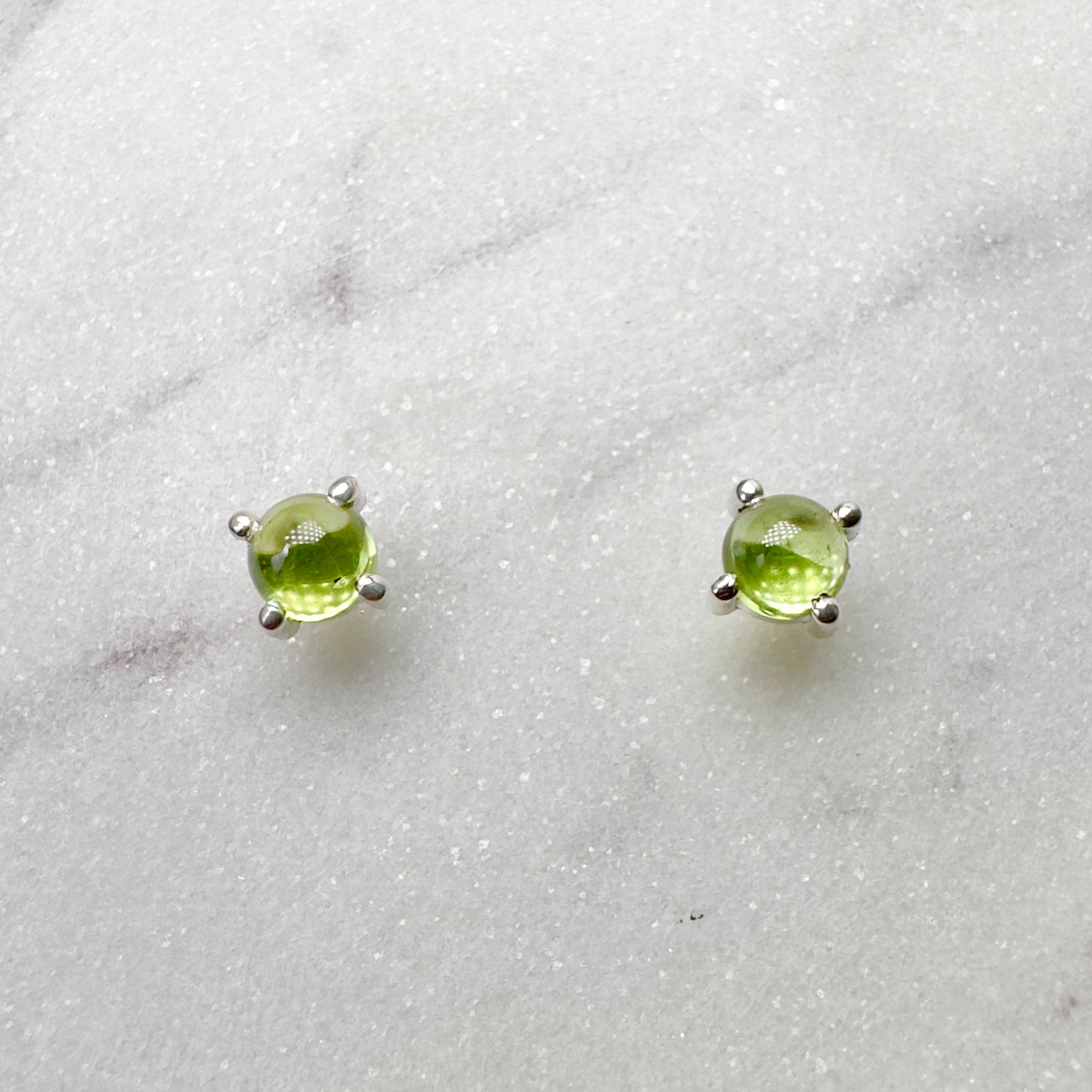 Gemstone Stud Earrings: 4 Prong Settings