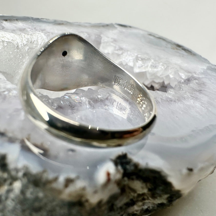 Monstera Leaf Signet Ring | 14k Yellow Gold & Sterling Silver