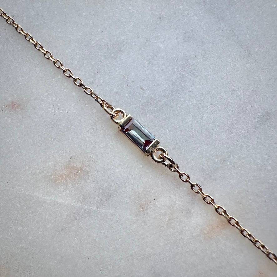 Stackable Gemstone Solitaire Bracelets | 14k Yellow Gold