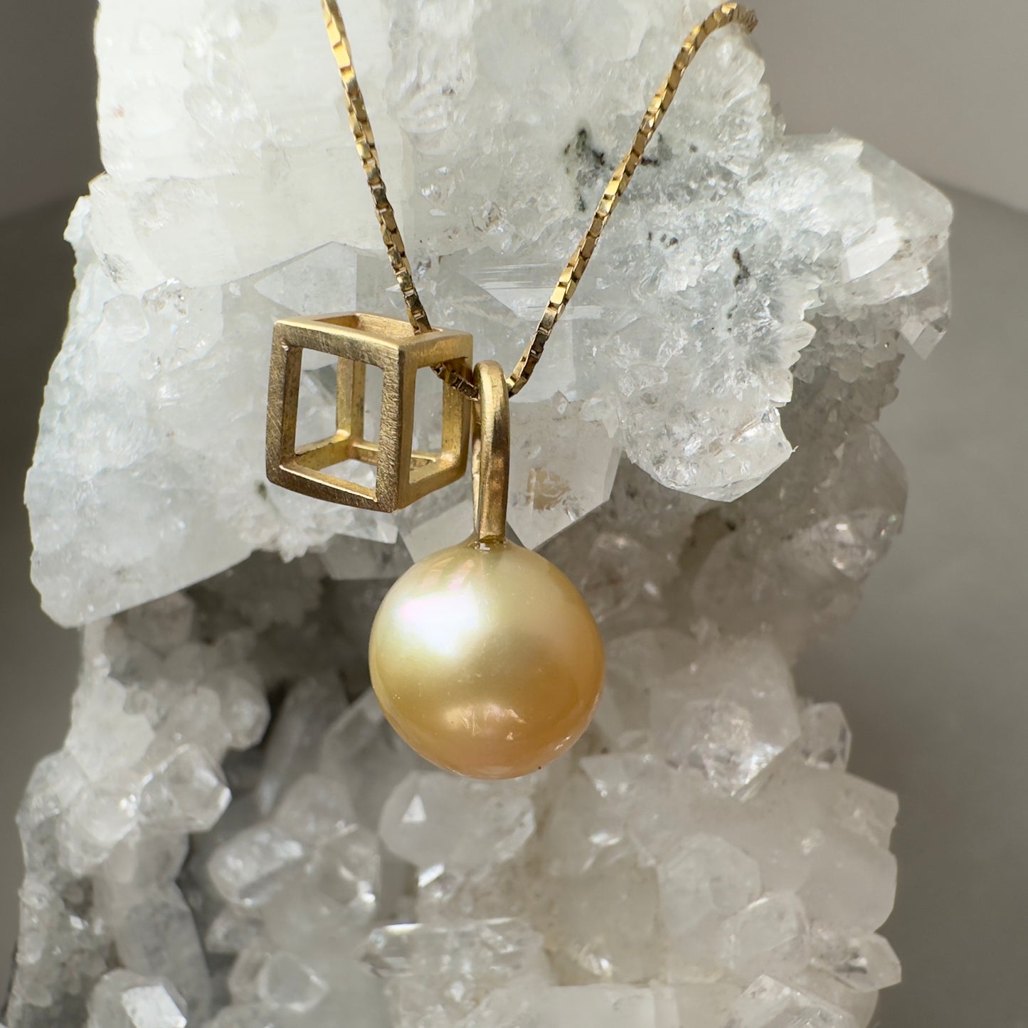 Golden South Seas Pearl Charm