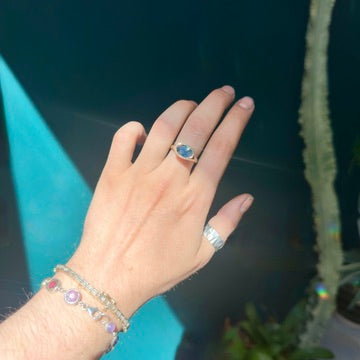 Indigo Silk Sapphire Ring | 14k Yellow Gold