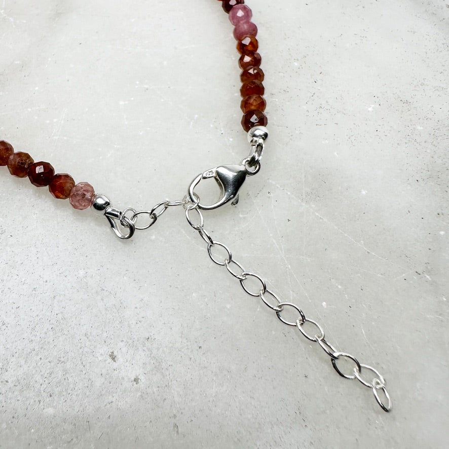 Multicolor Spinel Beaded Bracelet | Sterling Silver