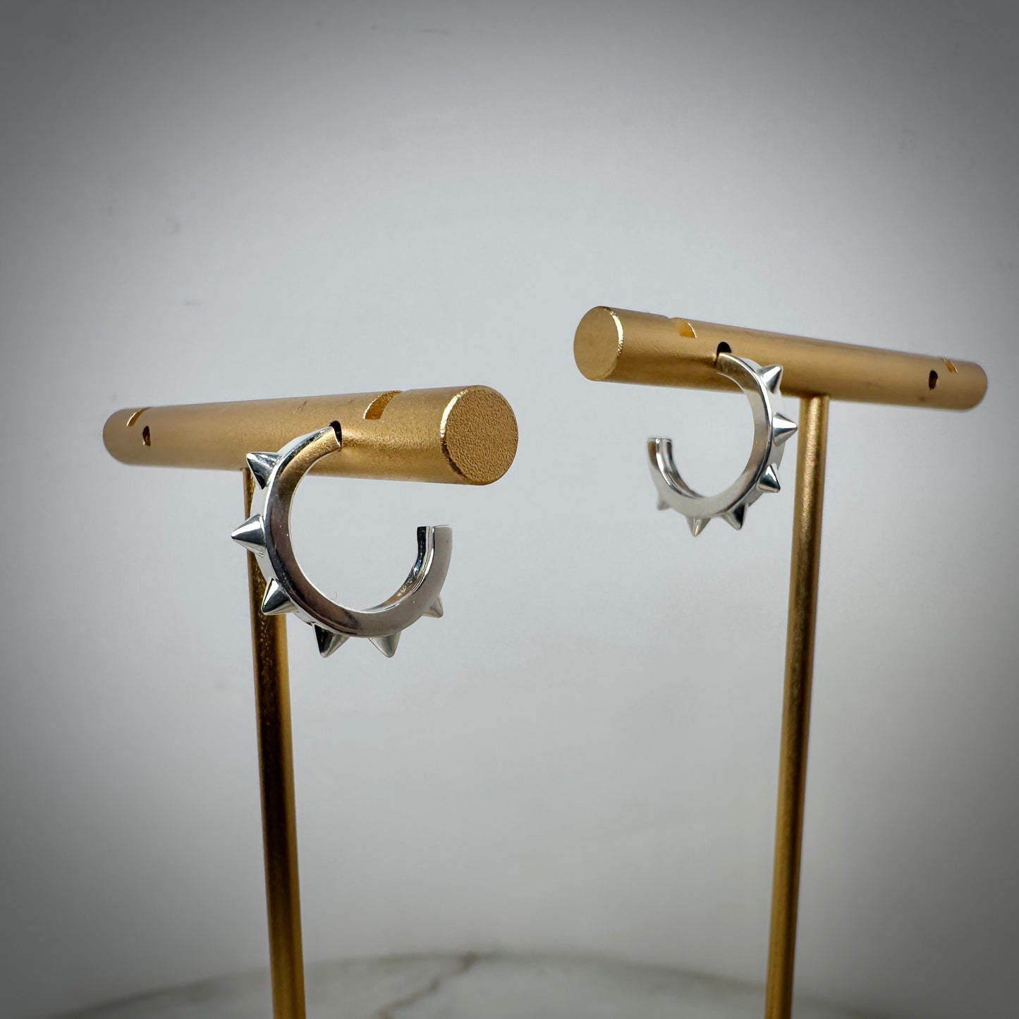 Spiky Hoop Earrings | Sterling Silver