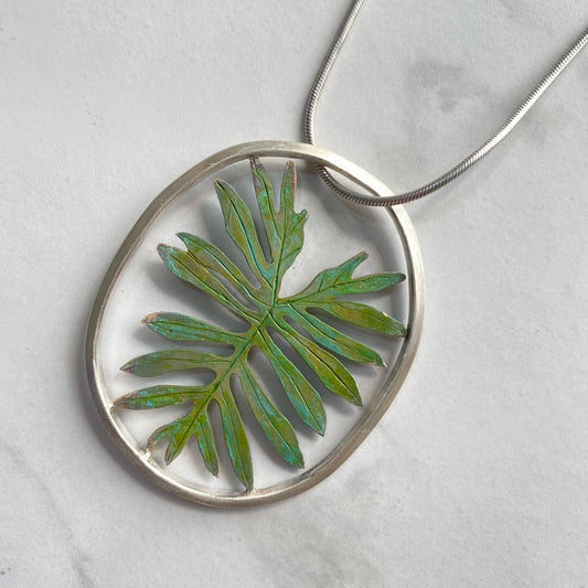 Framed Philodendron Mayoi Pendant