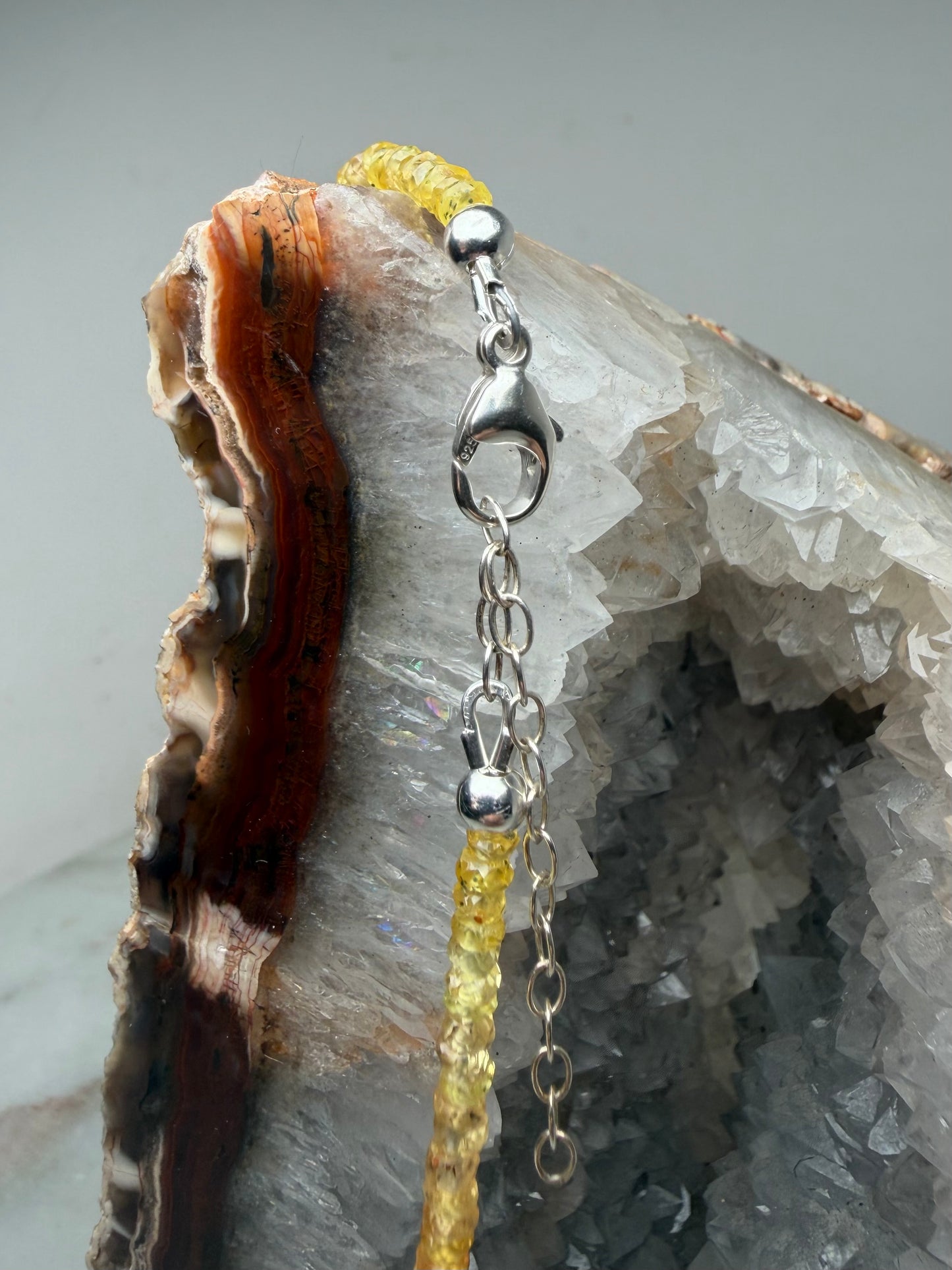 Golden Sapphire Ombre Necklace | Sterling Silver