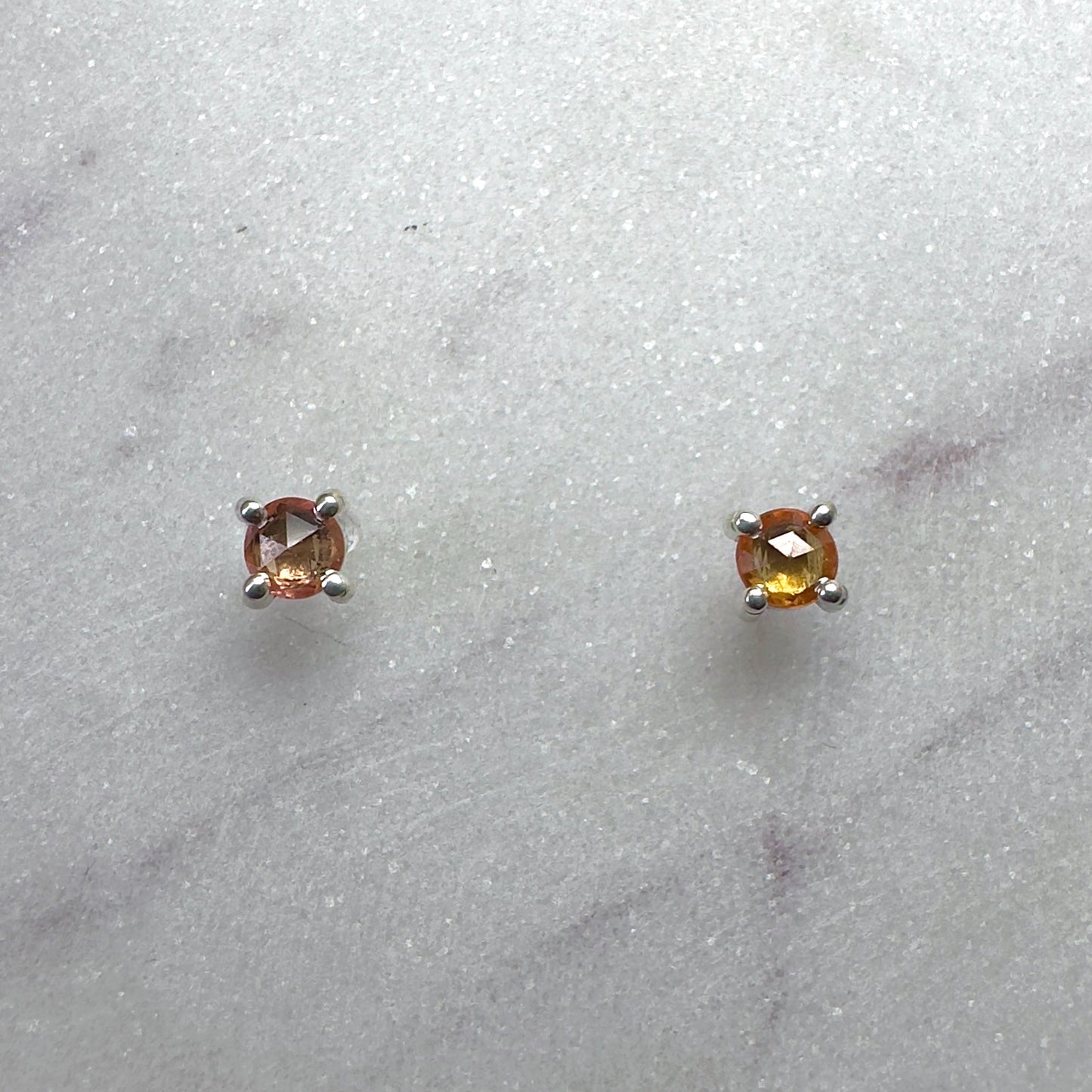 Gemstone Stud Earrings: 4 Prong Settings