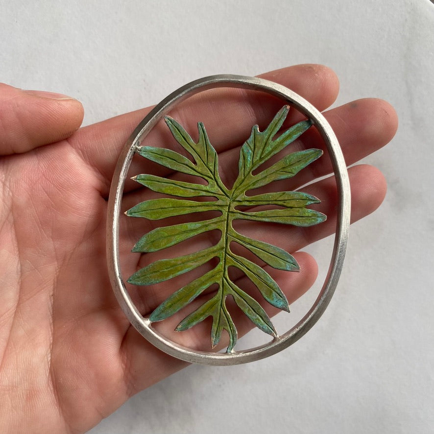 Framed Philodendron Mayoi Pendant