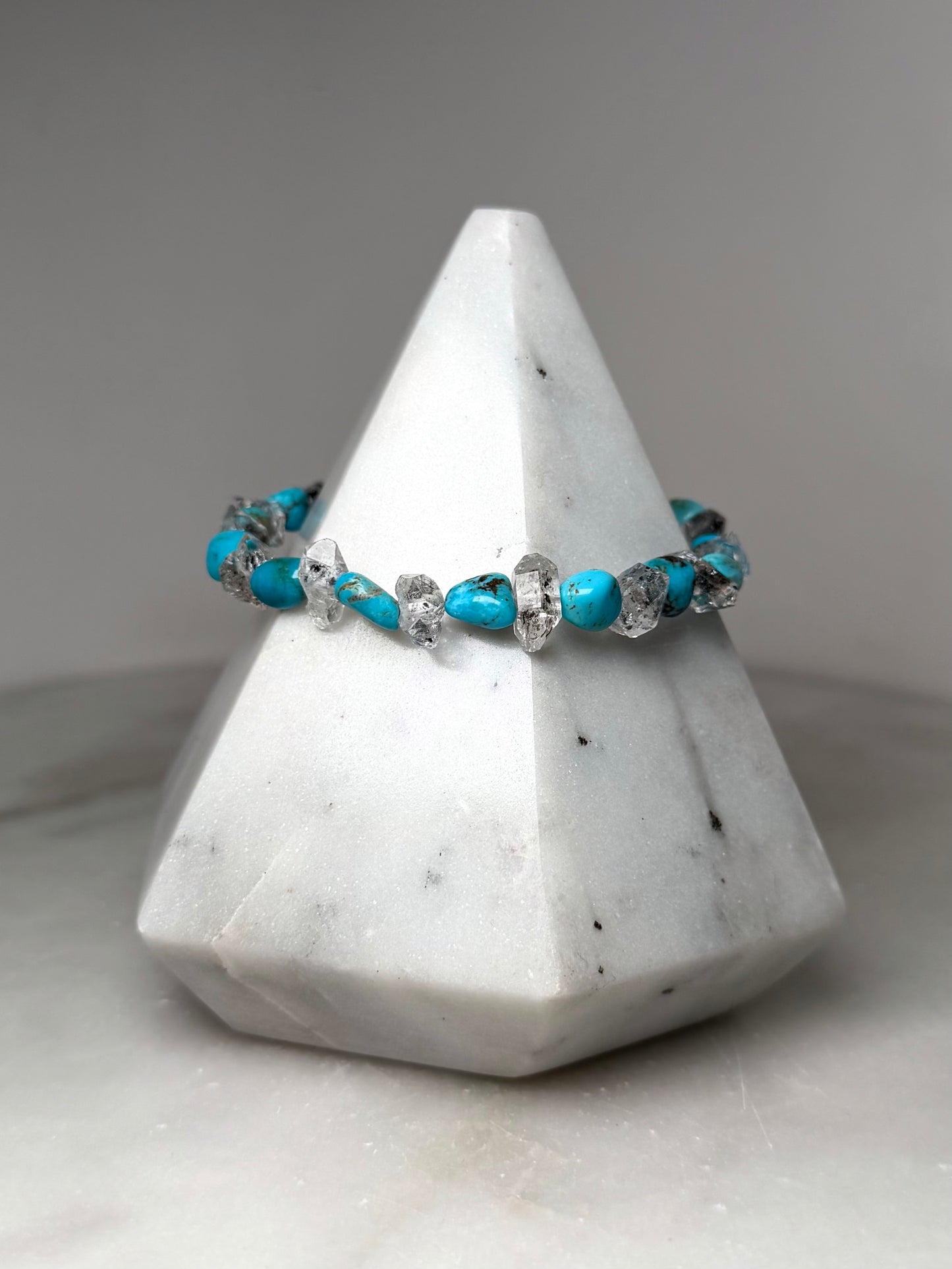 Turquoise & Quartz Crystal Bracelet | Sterling Silver