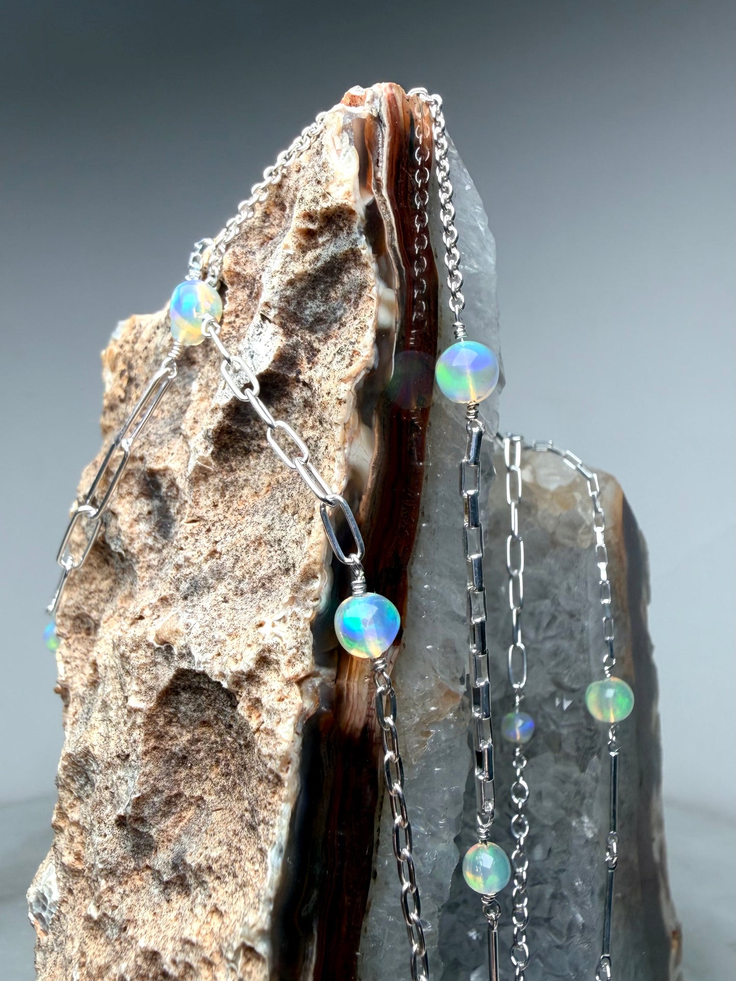Opal Patchwork Necklace | Sterling Silver