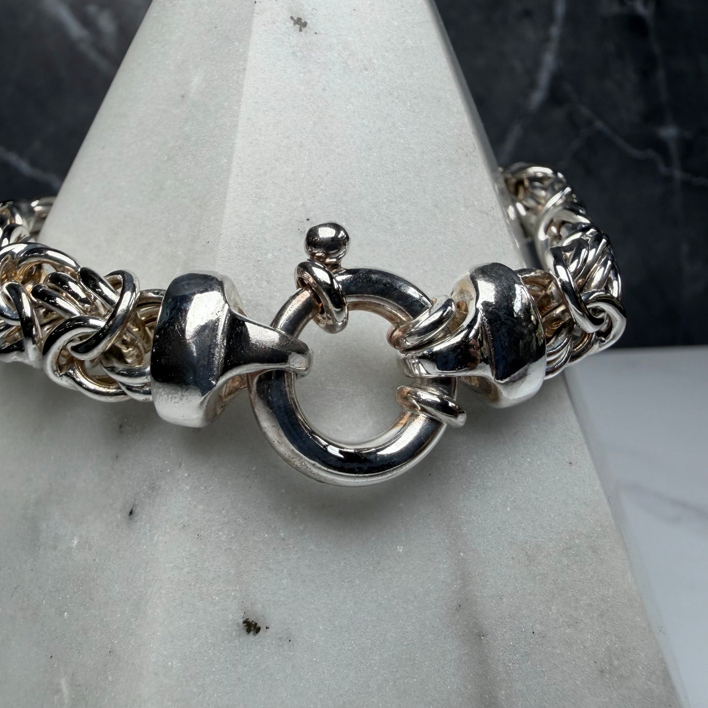 Oval Byzantine Chain Bracelet | Sterling Silver | LUX FORGE Legacy Collection