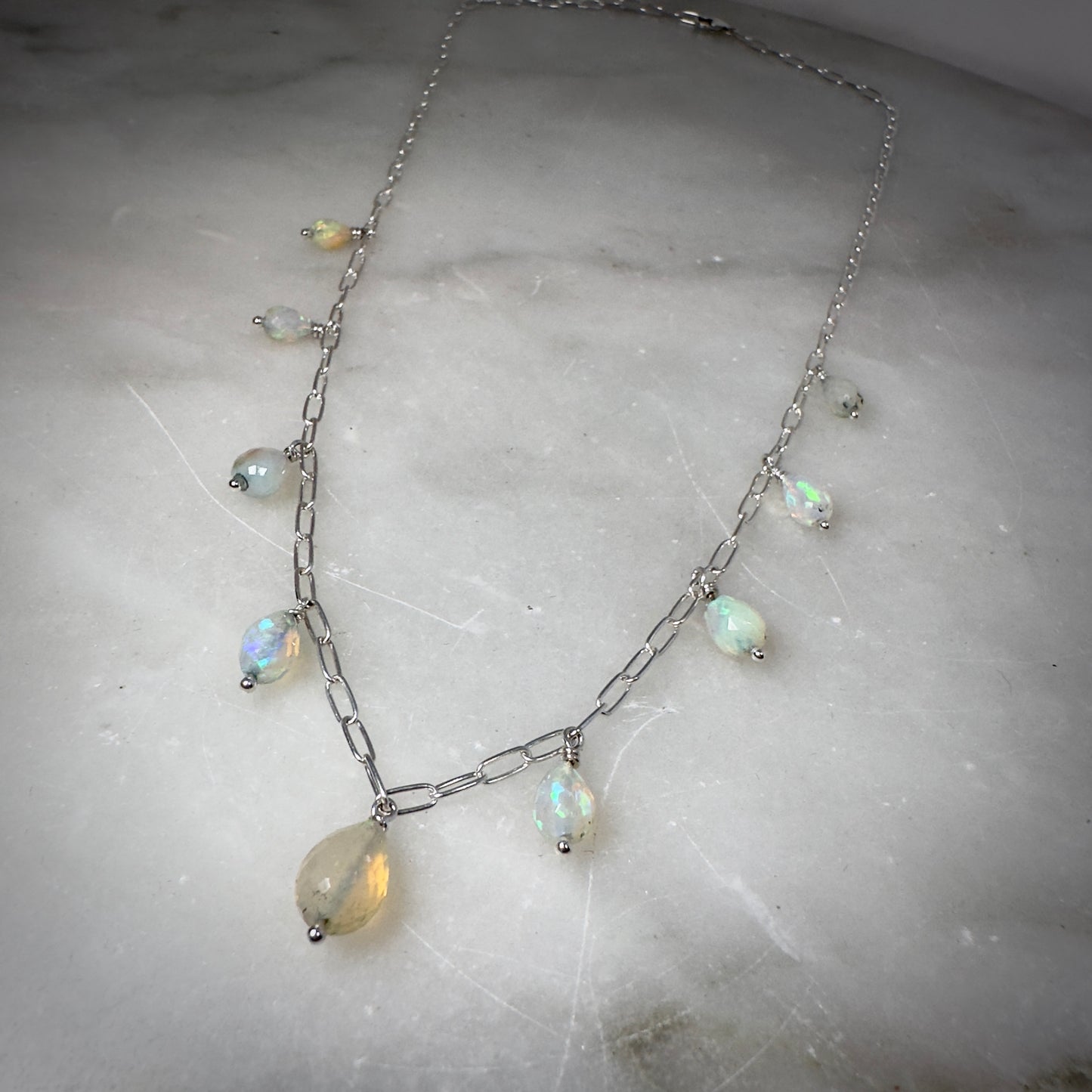 Opal Teardrop Necklace