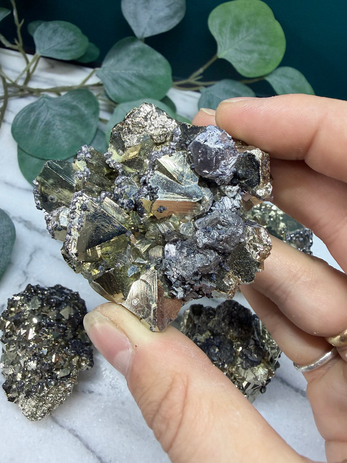 Pyrite with Sphalerite Crystal Clusters | Mineral Specimen form Peru