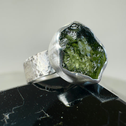 Moldavite Ring